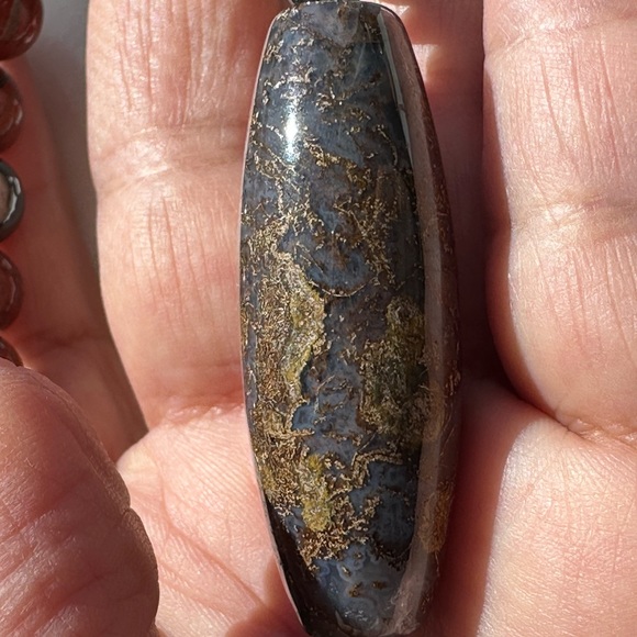RED JASPER + OCEAN JASPER NATURAL STONES BRACELET size 7” - Picture 12 of 15